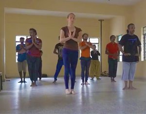 Kalarippayattu class with Anil Natyaveda